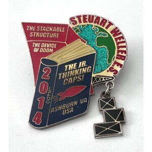 Odyssey of the Mind Stuart Weller Virginia Jr. Thinking Caps Enamel Dangle Pin
